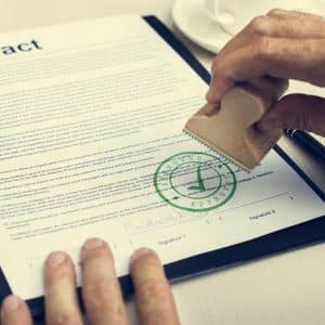 Business Contract Form Document Concept
